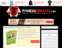 Tablet Screenshot of fitnessrebates.com